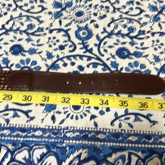 Epaulet woven leather belt waist size 32-34 - Picture 8 of 9
